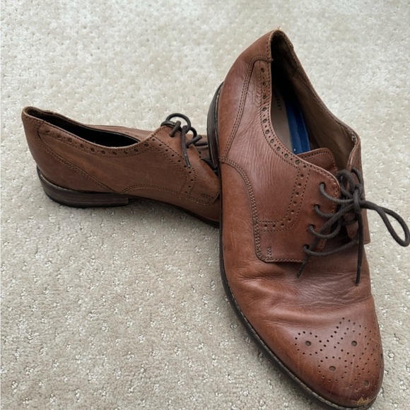 BOSTONIAN Men’s Brown Crown Windsor Oxford Leather Dress Wing Tip Shoes-Size 8.5 - Picture 6 of 9